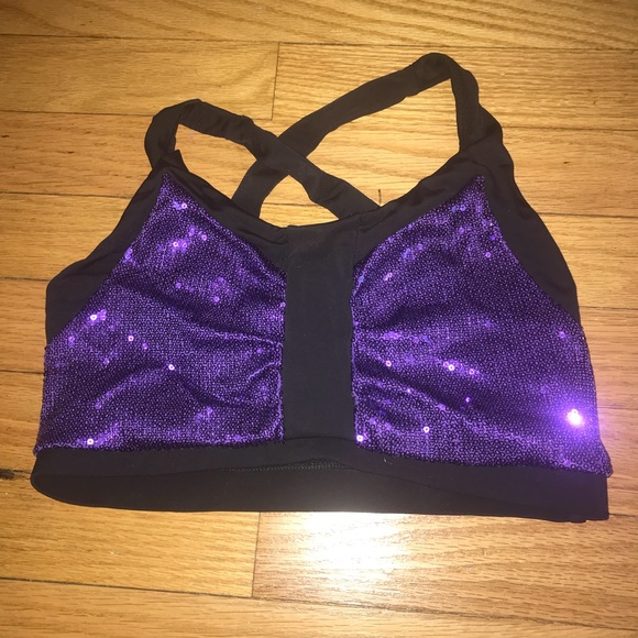 sequin sports bra